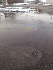 Commercial water leak service in Blue Ash, Ohio.